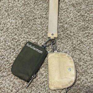 lululemon athletica Green and Cream Key & Card Holders